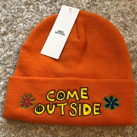New Urban outfitters UO Coney Island Picnic Come Outside Beanie hat - Picture 2 of 4